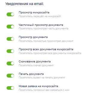 Настройка Уведомлений на email